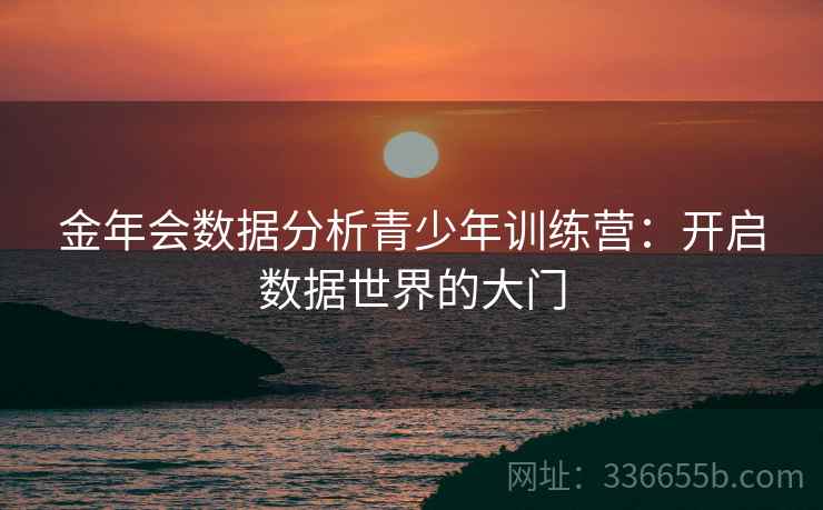 金年会数据分析青少年训练营：开启数据世界的大门